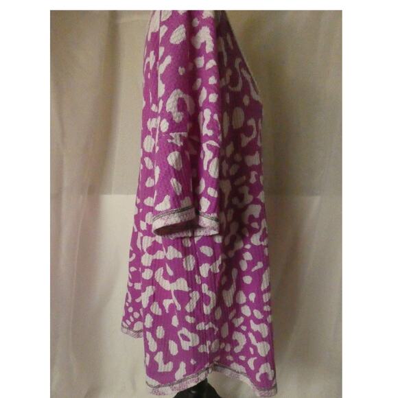 Bib! Women's Oversized XL Tunic Top Waffle Design V-Neck Made in USA - Picture 14 of 16